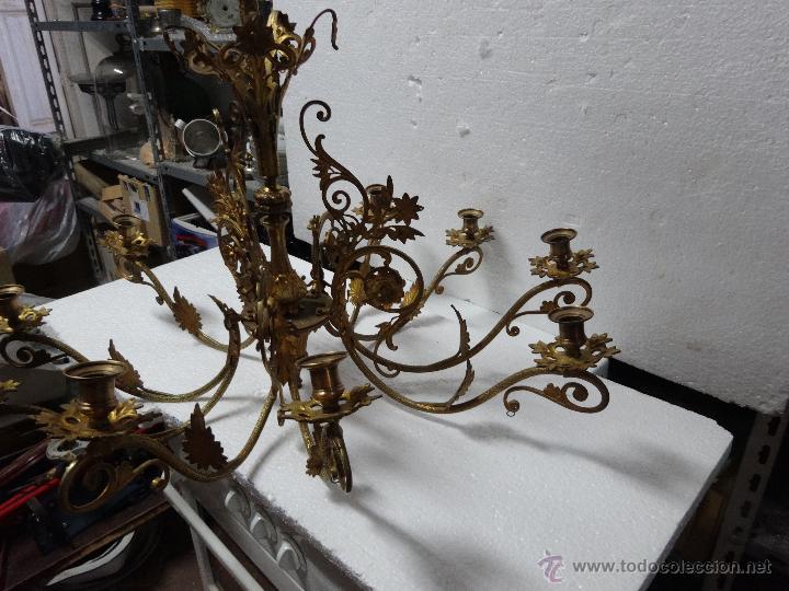 Antig&uuml;edades: L&Aacute;MPARA EN BRONCE SIGLO XIX, DDD 032 - Foto 12