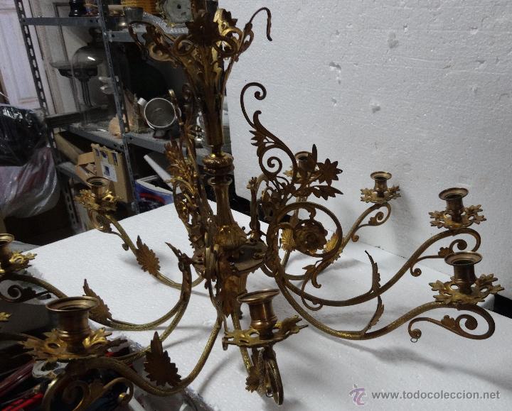 Antig&uuml;edades: L&Aacute;MPARA EN BRONCE SIGLO XIX, DDD 032 - Foto 13