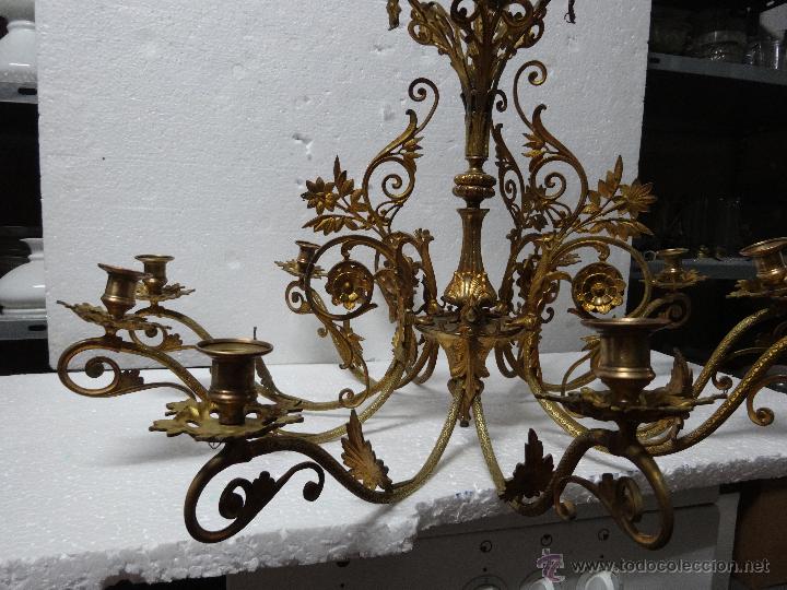 Antig&uuml;edades: L&Aacute;MPARA EN BRONCE SIGLO XIX, DDD 032 - Foto 14