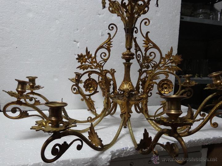 Antig&uuml;edades: L&Aacute;MPARA EN BRONCE SIGLO XIX, DDD 032 - Foto 15
