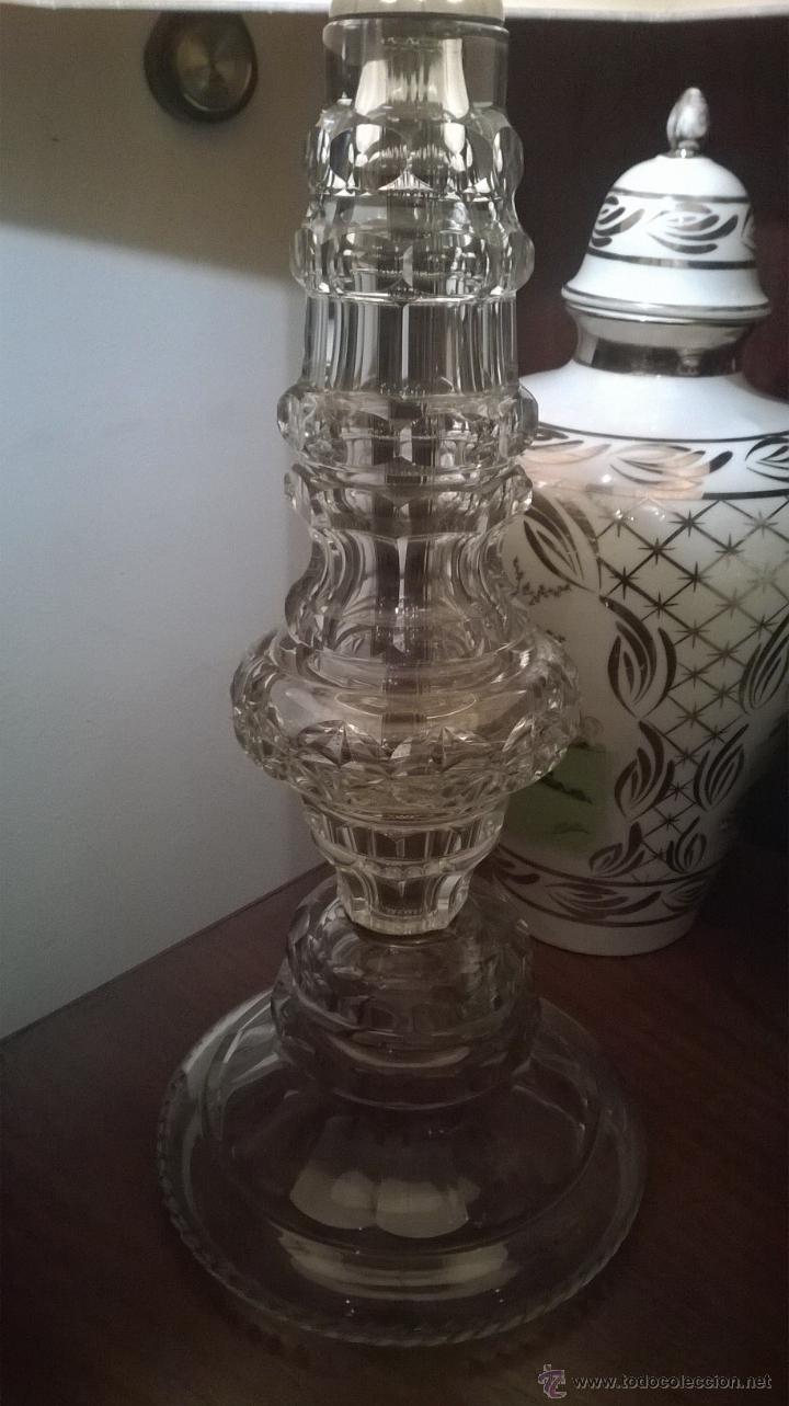 Antig&uuml;edades: LAMPARA CRISTAL DE MESA - Foto 3