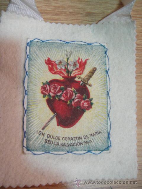 Antig&uuml;edades: escapulario sagrado corazon - Foto 3