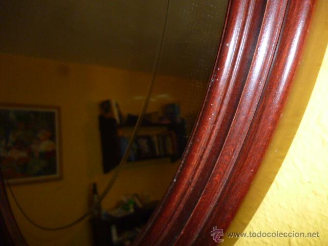 Antig&uuml;edades: ESPEJO DE CAOBA REDONDO 85cm - Foto 3