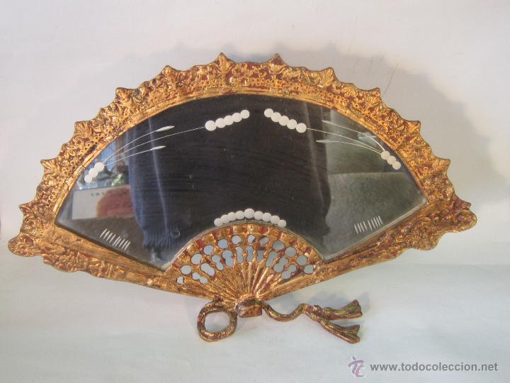 Antig&uuml;edades: ESPEJO DE SOBREMESA EN BRONCE Y DORADO - Foto 1