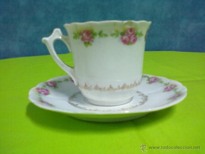 Antig&uuml;edades: TAZA PLATO PORCELANA - Foto 1