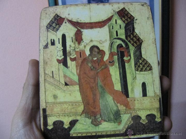 Antig&uuml;edades: TABLILLA CON IMAGEN RELIGIOSA - Foto 1