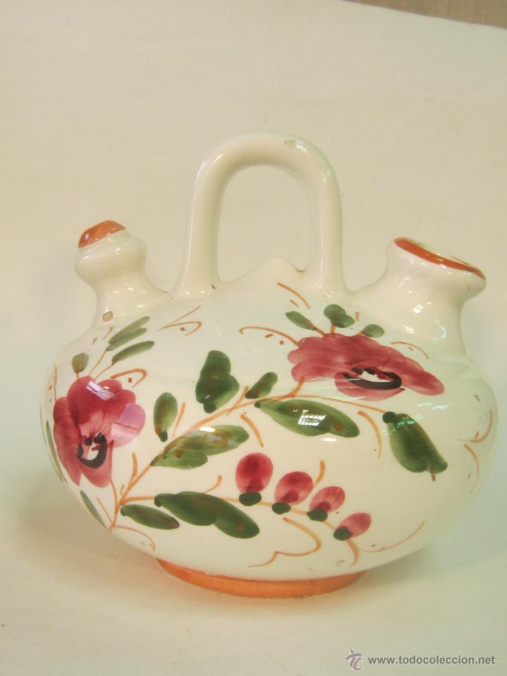 Antig&uuml;edades: botijo chato en ceramica popular - Foto 2