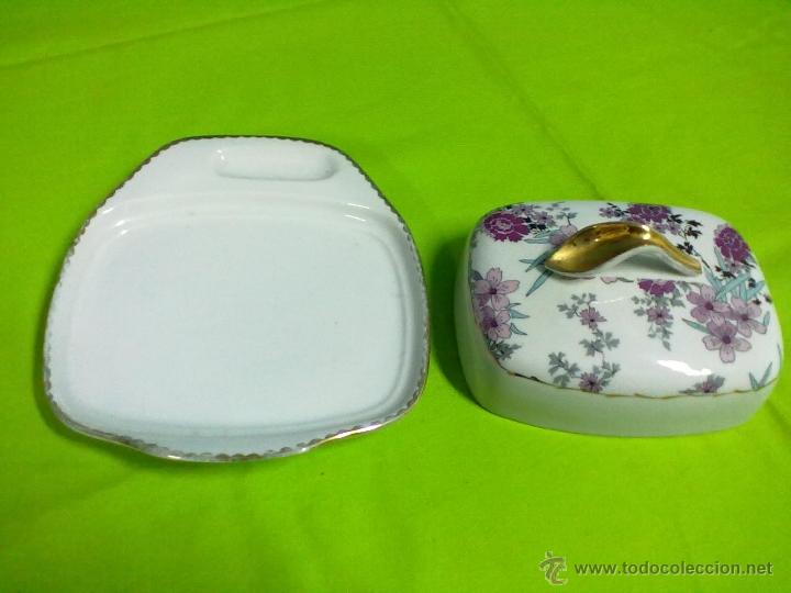 Antig&uuml;edades: MANTEQUILLERA PORCELANA HISPANIA - Foto 3