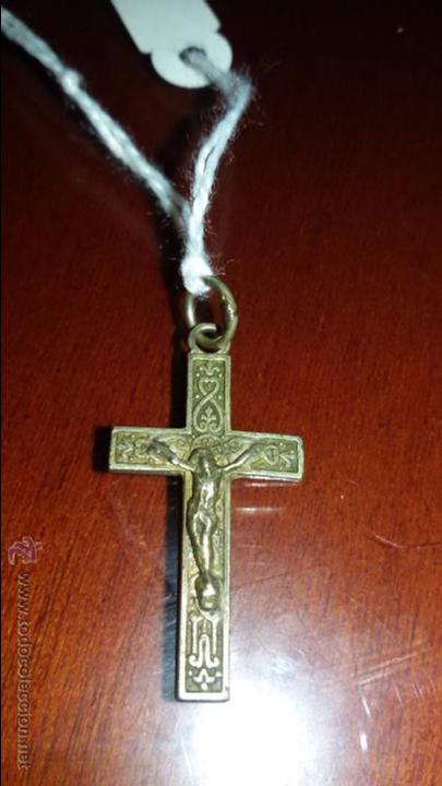 Antig&uuml;edades: CRUZ CON CRISTO BELLAMENTE LABRADA - Foto 2