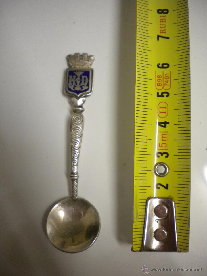 Antig&uuml;edades: ANTIGUA CUCHARA DE PLATA ESMALTADA. - Foto 1