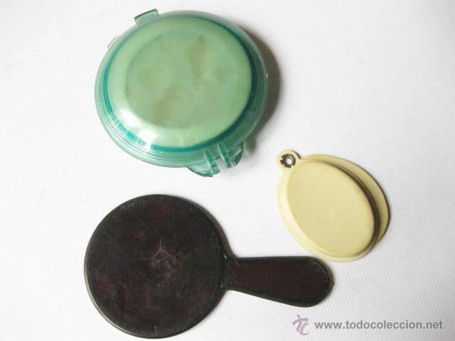 Antig&uuml;edades: TRES ESPEJOS DE BOLSO DE PLASTICO Y CELULOIDE - Foto 4