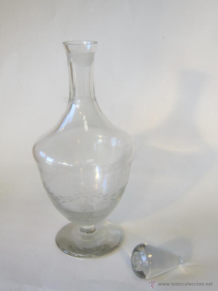 Antig&uuml;edades: BOTELLA LICORERA EN CRISTAL TALLADO - Foto 6