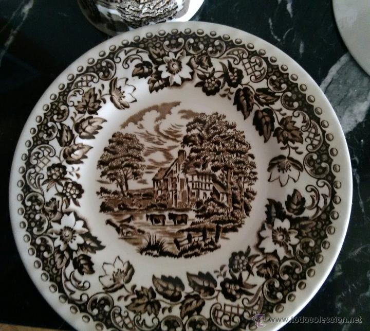 Antigüedades: Preciosos platos y taza café o té, porcelana inglesa - Foto 5 - 283332173