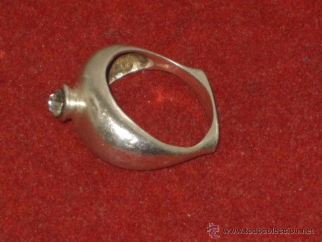 Antig&uuml;edades: ANILLO DE PLATA CON CRISTAL O CIRCONITA. - Foto 8