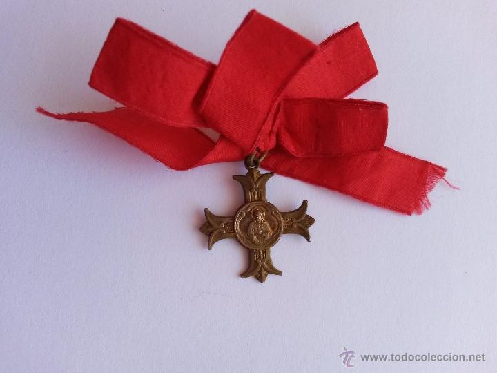 Antig&uuml;edades: Medalla apostolado del corazon de jesus de 2,5 x 2,3 cms - Foto 1