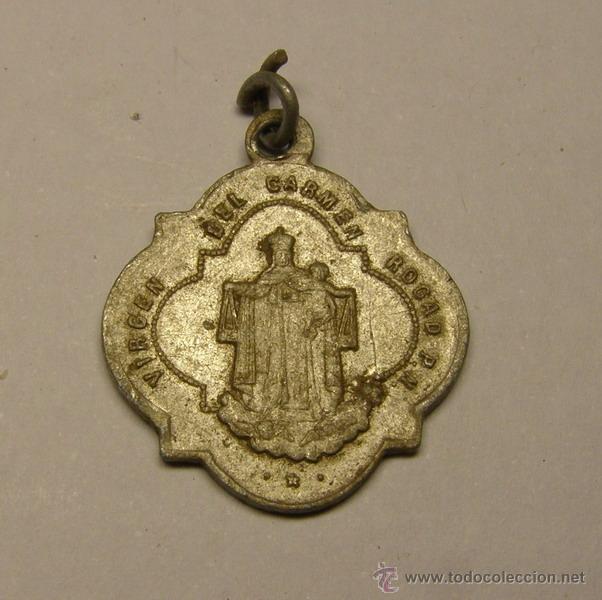 Antig&uuml;edades: Medalla religiosa de N&ordf; S&ordf; del Carmen. - Foto 1