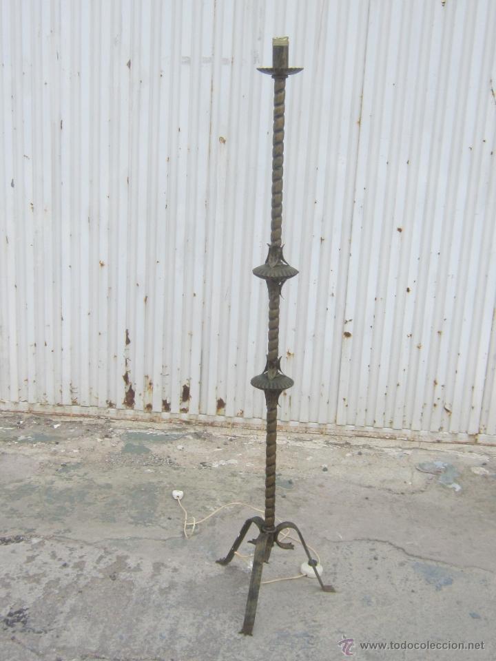 Antig&uuml;edades: LAMPARA DE PIE ANTIGUA EN METAL - Foto 6