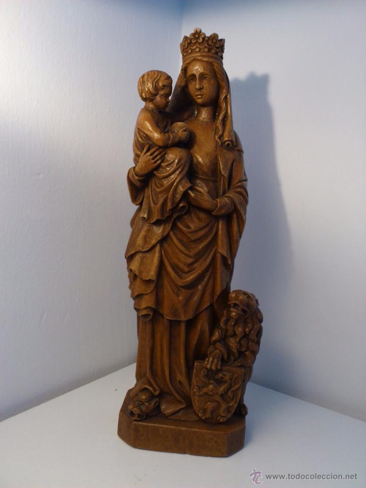 Antiquit&eacute;s: Bonita Figura Escultura de Virgen Maria con Ni&ntilde;o Jesus Alto 40cm