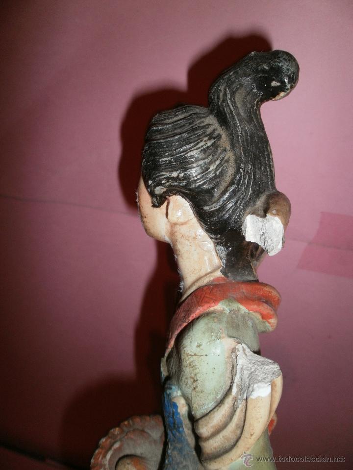 Antig&uuml;edades: FIGURA S-XIX DE MUJER JAPONESA - Foto 3