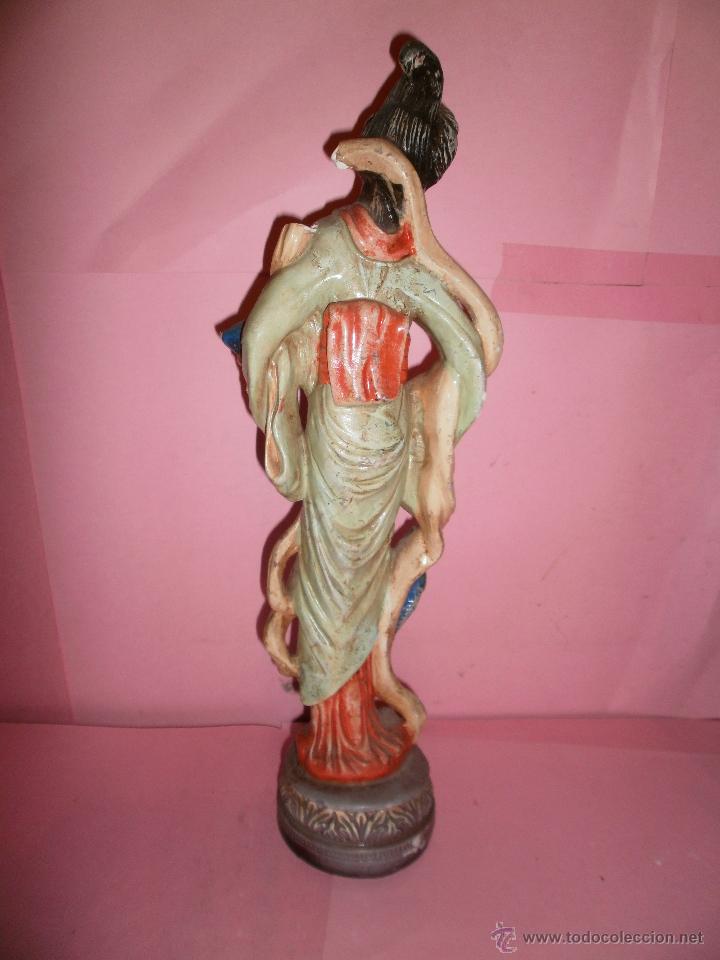 Antig&uuml;edades: FIGURA S-XIX DE MUJER JAPONESA - Foto 5