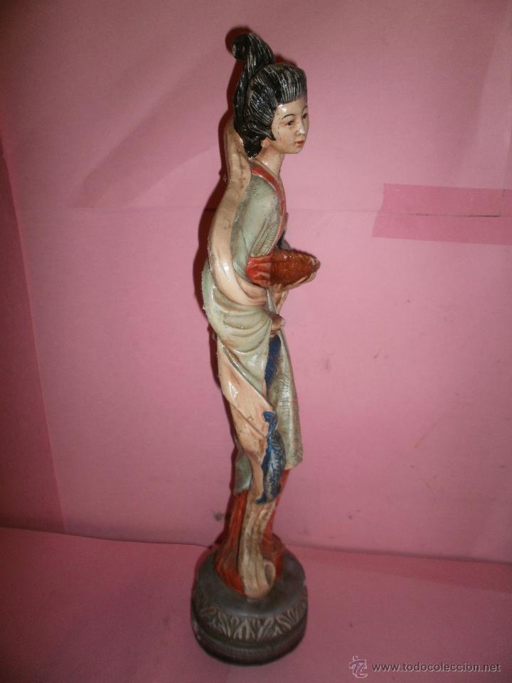 Antig&uuml;edades: FIGURA S-XIX DE MUJER JAPONESA - Foto 6