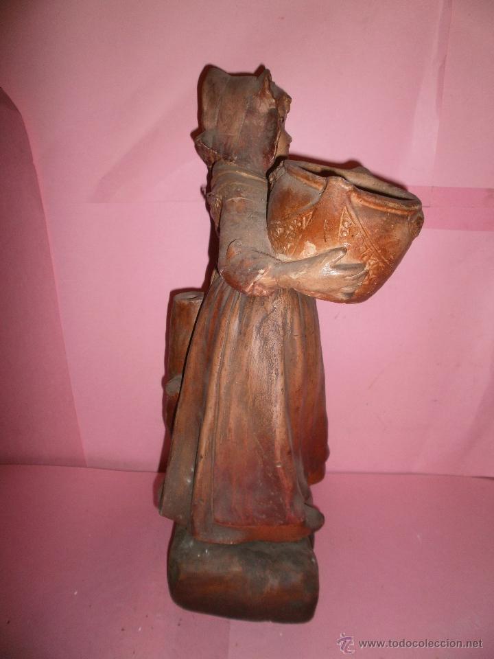 Antig&uuml;edades: FIGURA NI&Ntilde;A CON CESTO S-XIX - Foto 6