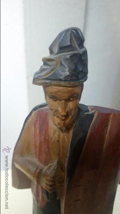 Antig&uuml;edades: TALLA DE HOMBRE EN MADERA - Foto 2