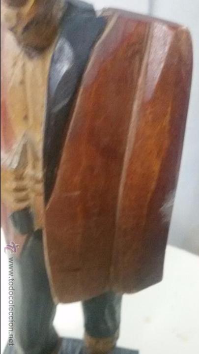 Antig&uuml;edades: TALLA DE HOMBRE EN MADERA - Foto 4