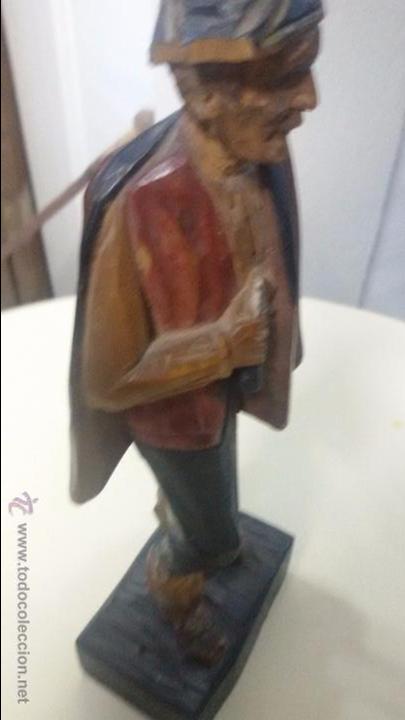 Antig&uuml;edades: TALLA DE HOMBRE EN MADERA - Foto 5