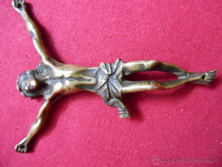 Antig&uuml;edades: ANTIGUO CRISTO EN BRONCE - SIGLO XIX - - Foto 2