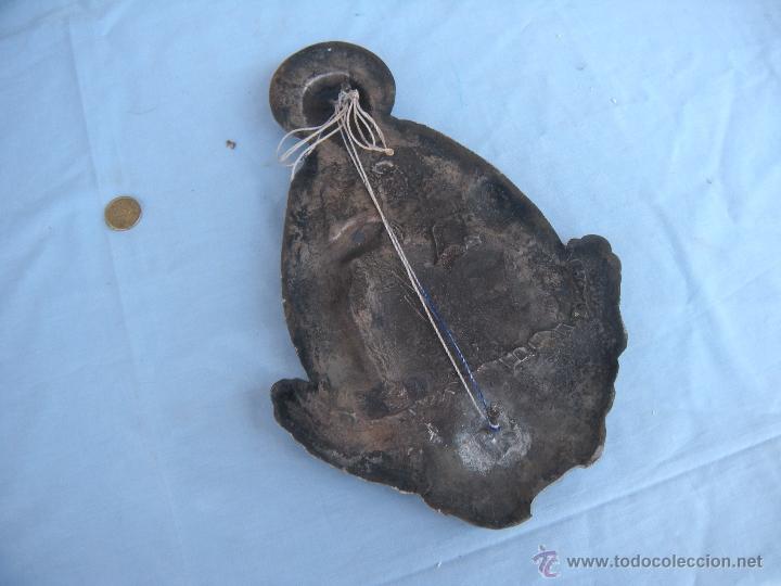 Antig&uuml;edades: ANTIGUO RELIEVE MET&Aacute;LICO CORAZ&Oacute;N DE JES&Uacute;S - Foto 3