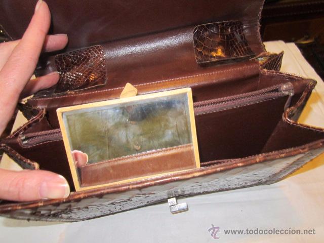 Antig&uuml;edades: Antiguo bolso en piel de serpiente. - Foto 7