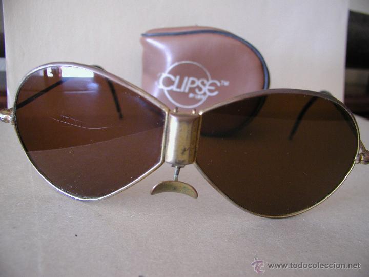 Antiques: GAFAS DE AVIADOR PLEGABLES CON FUNDA. ECLIPSE BY L&N. A&Ntilde;OS 50-60