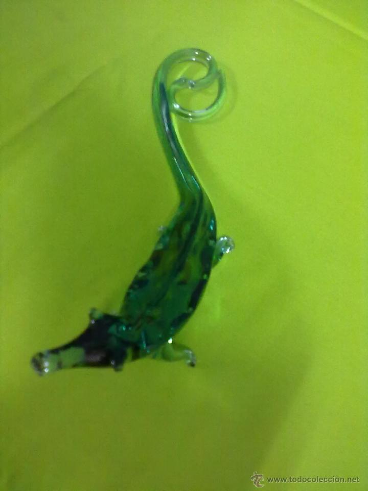 Antig&uuml;edades: COCODRILO CAIMAN CRISTAL SOPLADO - Foto 3