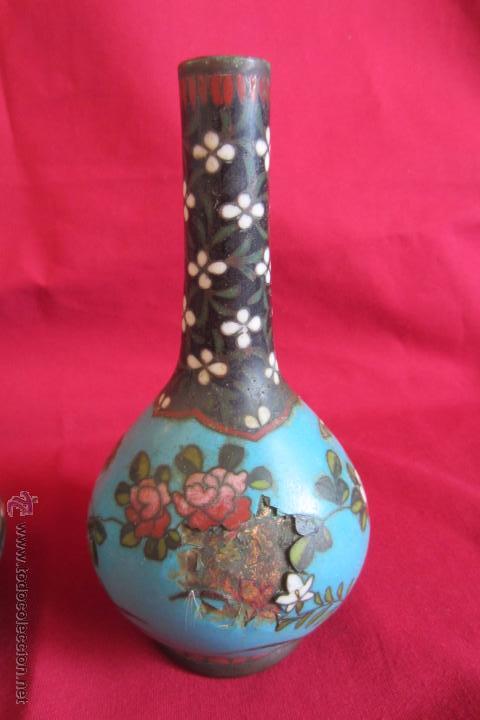 Antig&uuml;edades: PAREJA DE JARRONES CLOISONN&Eacute; - Foto 4