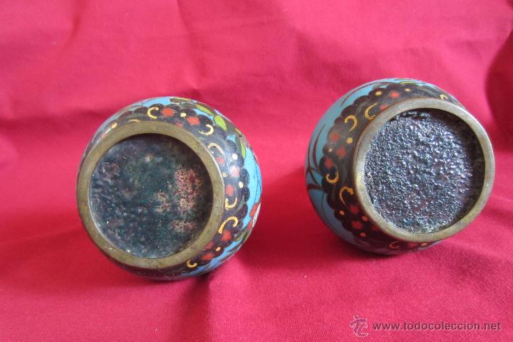 Antig&uuml;edades: PAREJA DE JARRONES CLOISONN&Eacute; - Foto 6