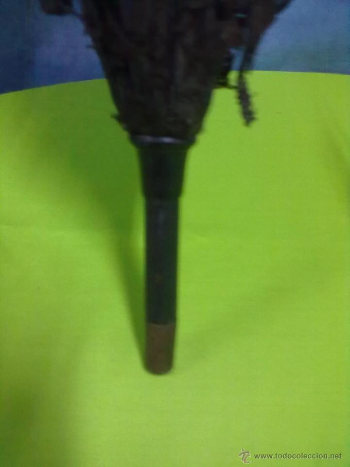 Antig&uuml;edades: SOMBRILLA LUTO MADERA EBONIZADA Y TALLADA - Foto 3