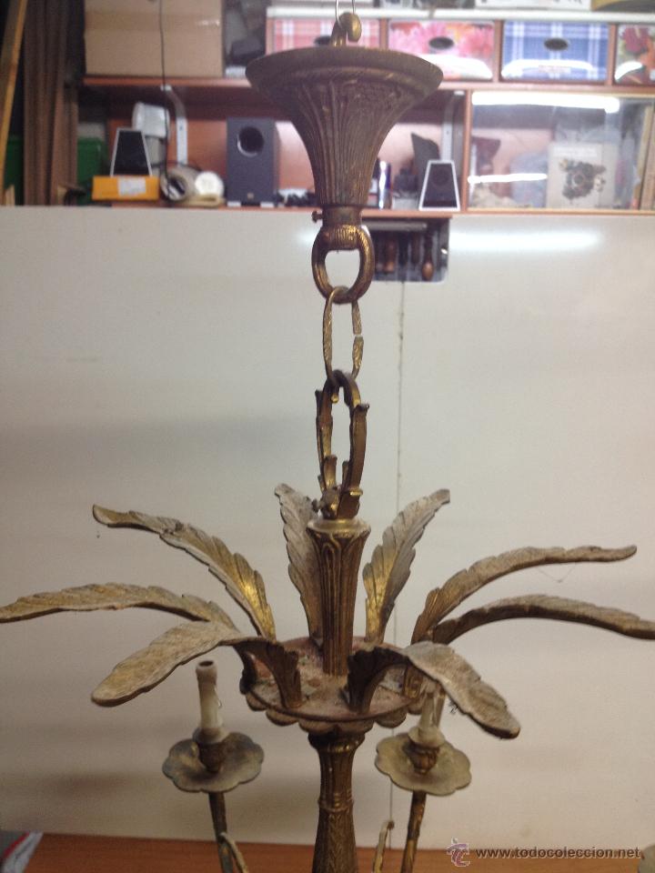 Antig&uuml;edades: LAMPARA BRONCE 8 BRAZOS - Foto 2