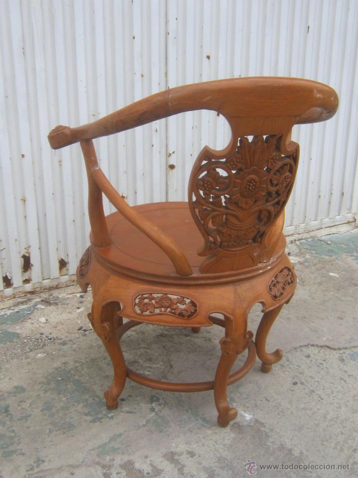 Antig&uuml;edades: SILLON EN MADERA TALLADA - Foto 7