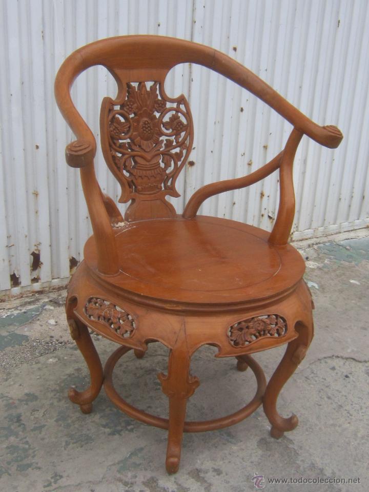Antig&uuml;edades: SILLON EN MADERA TALLADA - Foto 11