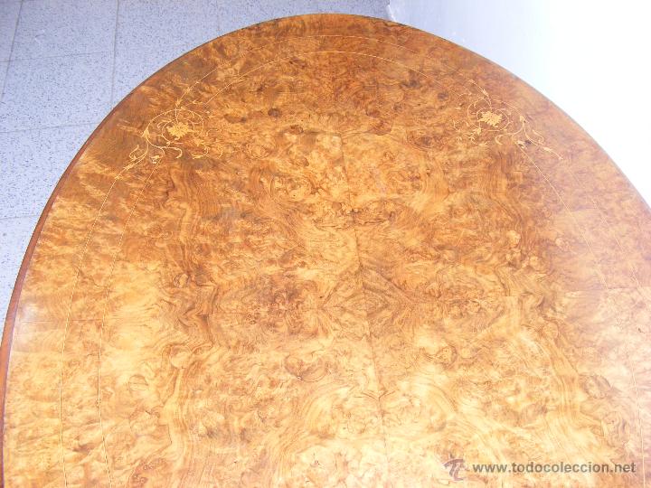 Antig&uuml;edades: Mesa ovalada victoriana - Foto 4