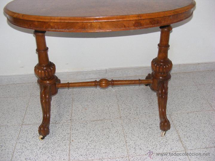 Antig&uuml;edades: Mesa ovalada victoriana - Foto 7