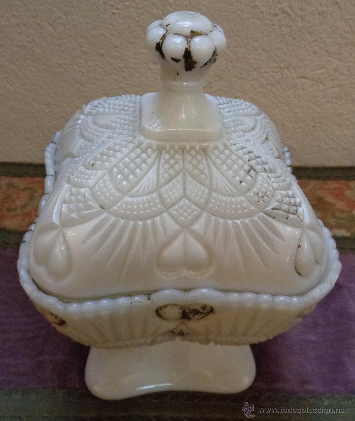 Antig&uuml;edades: COMPOTERA OPALINA REAL FABRICA DE CARTAGENA - Foto 1