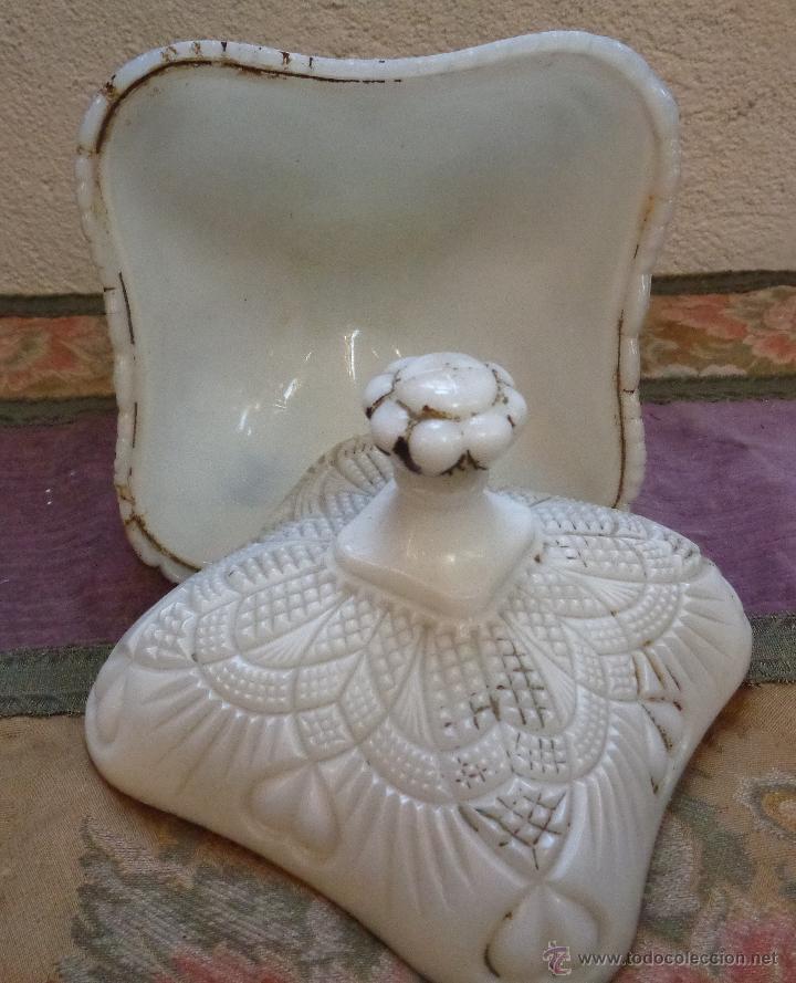 Antig&uuml;edades: COMPOTERA OPALINA REAL FABRICA DE CARTAGENA - Foto 3