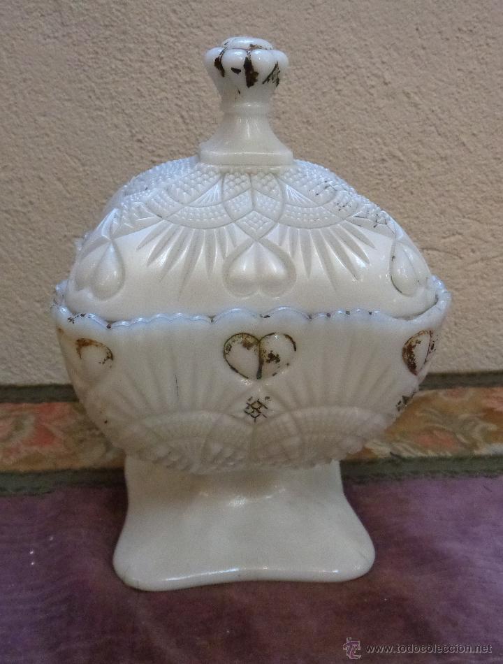 Antig&uuml;edades: COMPOTERA OPALINA REAL FABRICA DE CARTAGENA - Foto 12