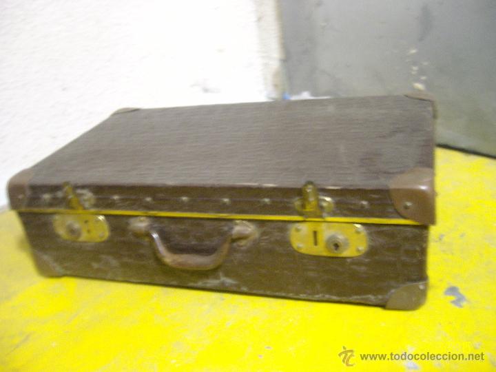 Antig&uuml;edades: Maleta de piel antigua - Foto 3