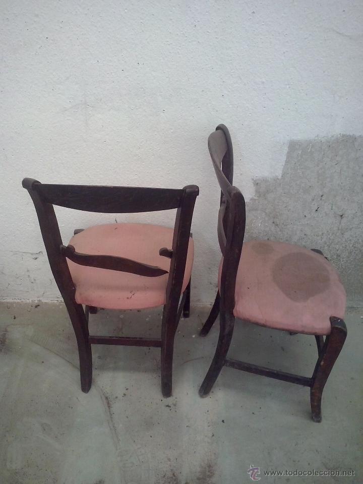 Antig&uuml;edades: PAREJA DE SILLAS ISABELINAS. - Foto 1