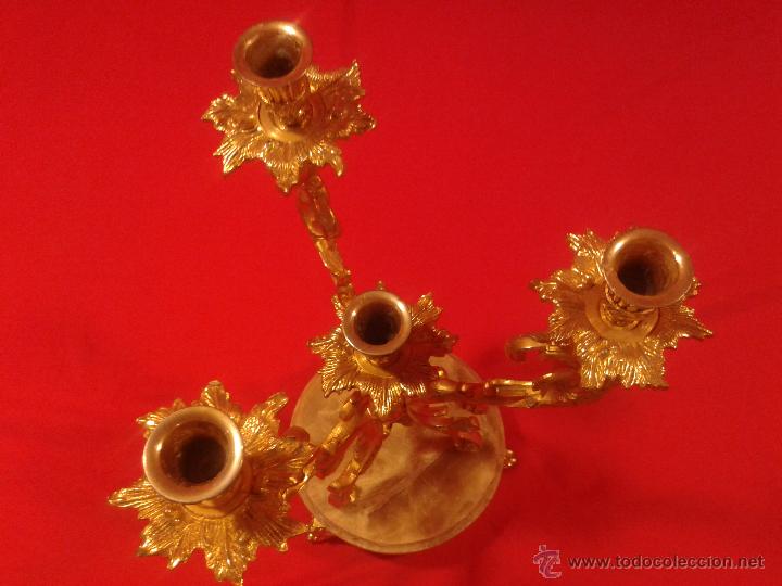 Antig&uuml;edades: Candelabro de 4 brazos - Foto 6