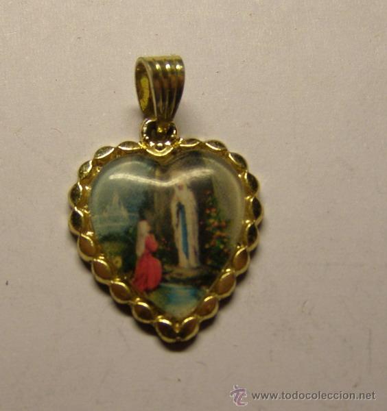 Antig&uuml;edades: Medalla religiosa de Lourdes. - Foto 1