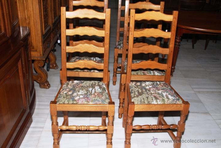 Antig&uuml;edades: 6 SILLAS EN ROBLE MACIZO. REF. 5855 - Foto 3